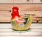 Ceramic Green Hen Tea Light Candle Holder, Home Décor, Gift for Her, Gift for Mom, Kitchen Décor, Farmhouse Décor, Fall Decor